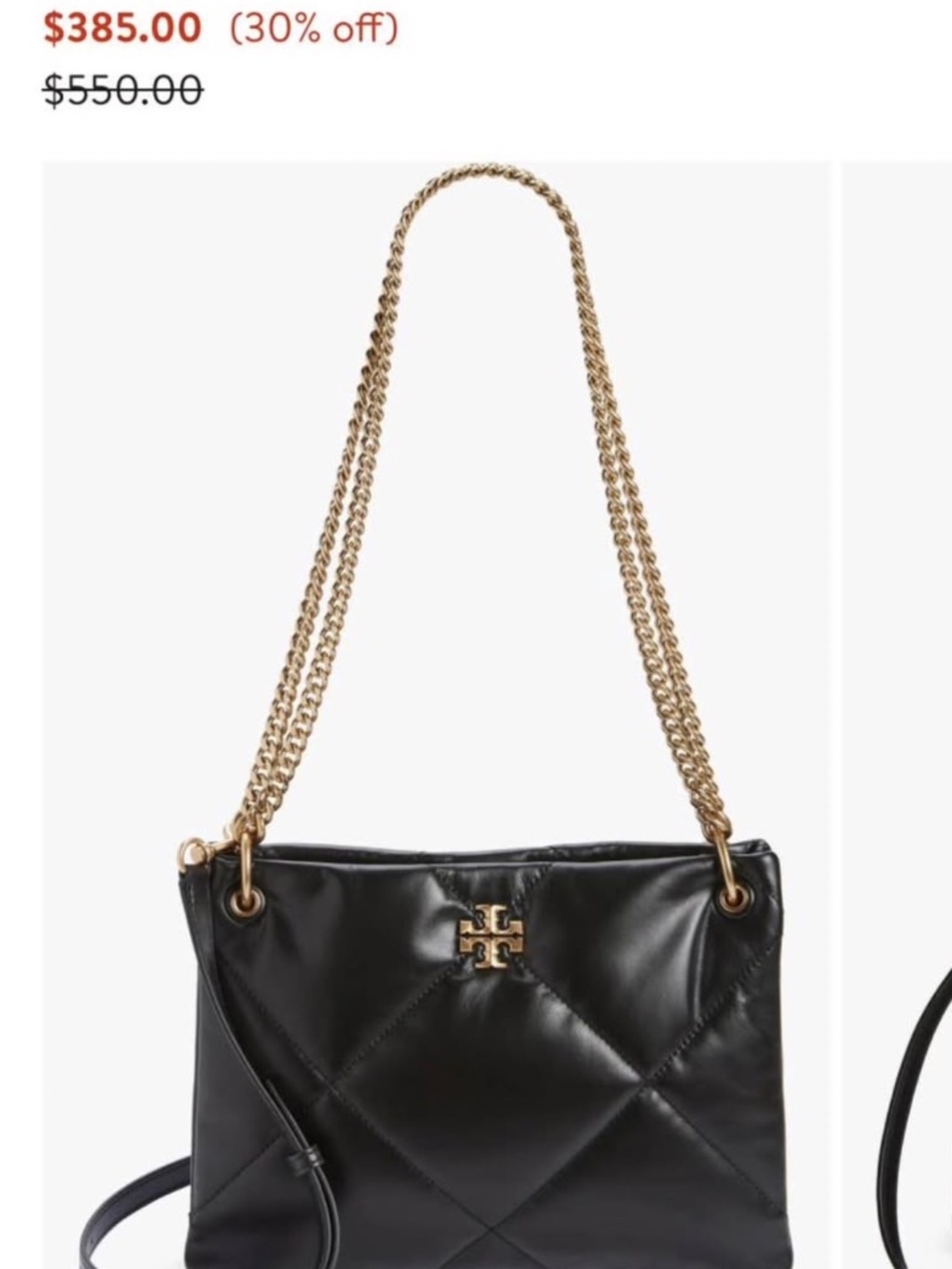 Tory Burch Small Kira Diamond Quilted Leather Shoulder Bag